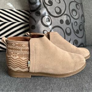 Toms beige suede leather ankle boots Youth 5